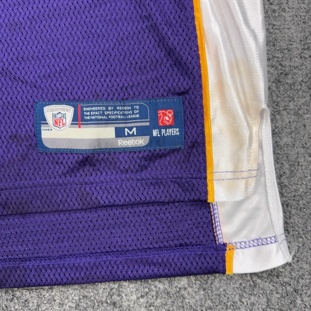 Minnesota Vikings Jersey Mens Medium Purple NFL Football Brett Favre 4 Reebok - Picture 5 of 16
